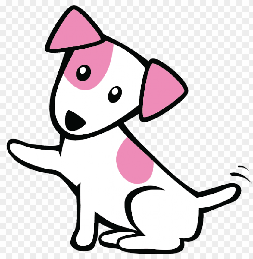 cute pink dog - jack russell terrier cartoo PNG image with transparent  background | TOPpng