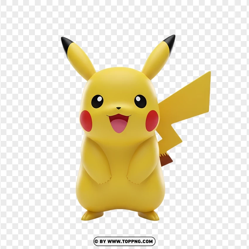 Cute Pokémon Pikachu Figurine PNG Transparent Background