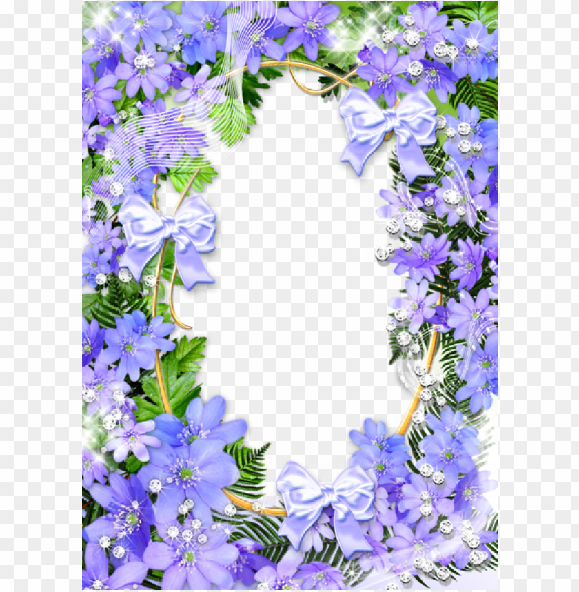 free PNG cute purple flowers png photo frame - purple flower png frame PNG image with transparent background PNG images transparent