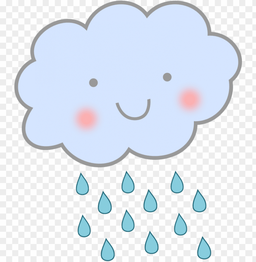 cute rain cloud PNG image with 