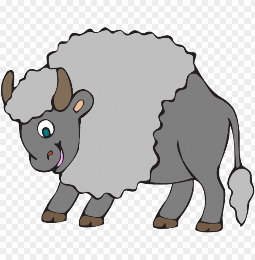 Cute Smiling Buffalo/bison Bib PNG Image With Transparent Background