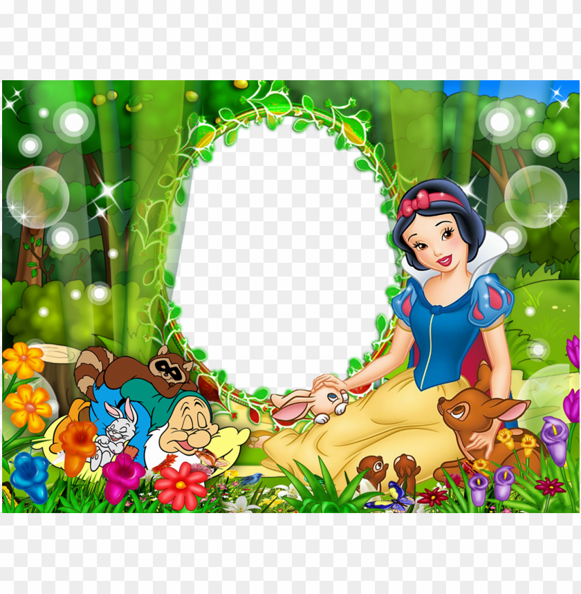 cute snow white kids transparenframe background best stock photos | TOPpng