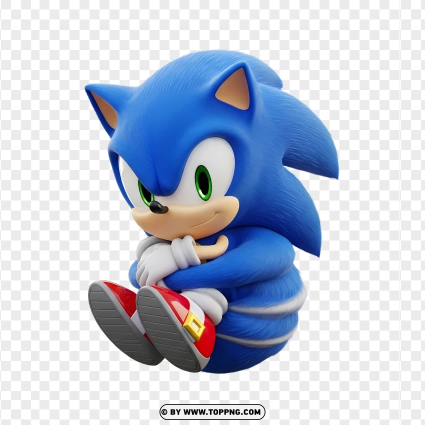 Cute Sonic In Spinning Ball Form PNG Transparent Background