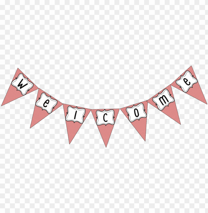 cute welcome banner PNG transparent with Clear Background ID 90541