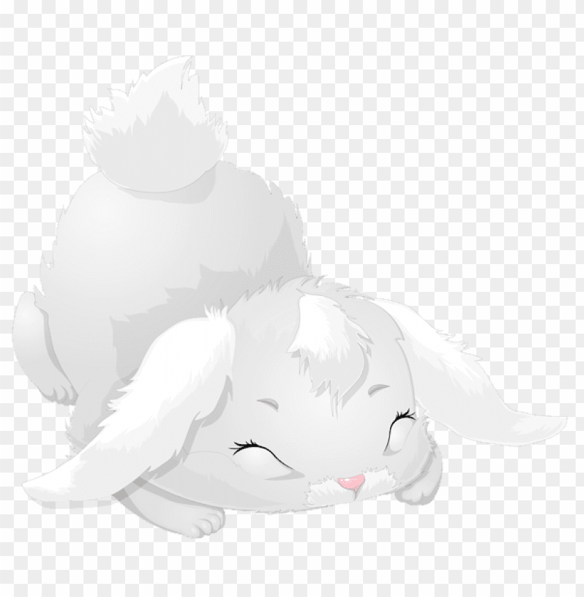 Download Cute White Bunny Cartoon Clipart Png Photo Toppng - white bunny hoodie roblox