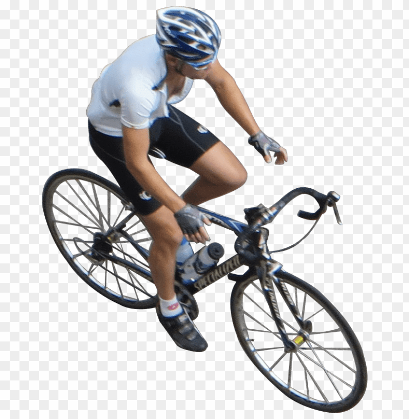 sports, road cycling, cyclist top view, 