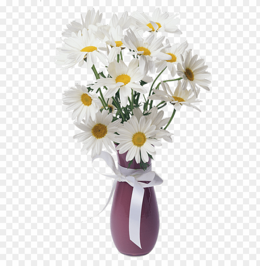 daisies transparent vase bouquet