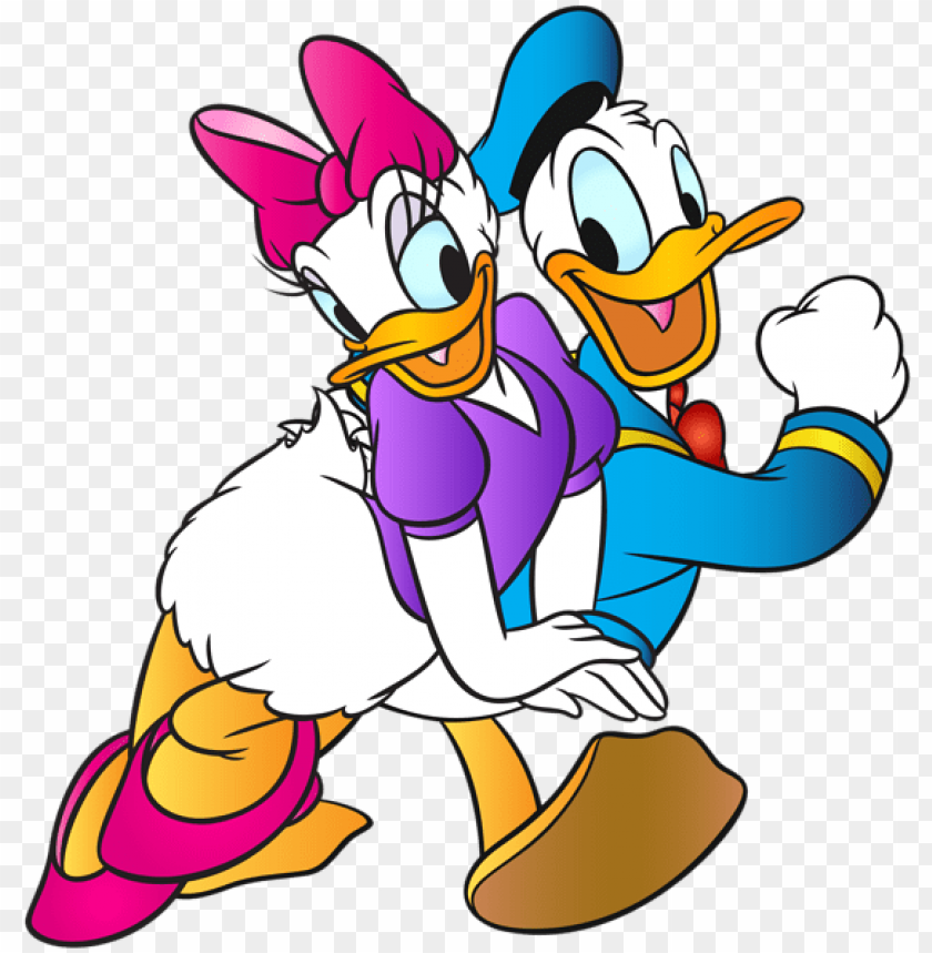Daisy And Duck Free Clip Art Black And White - Donald Duck PNG Transparent With Clear Background ID 284929