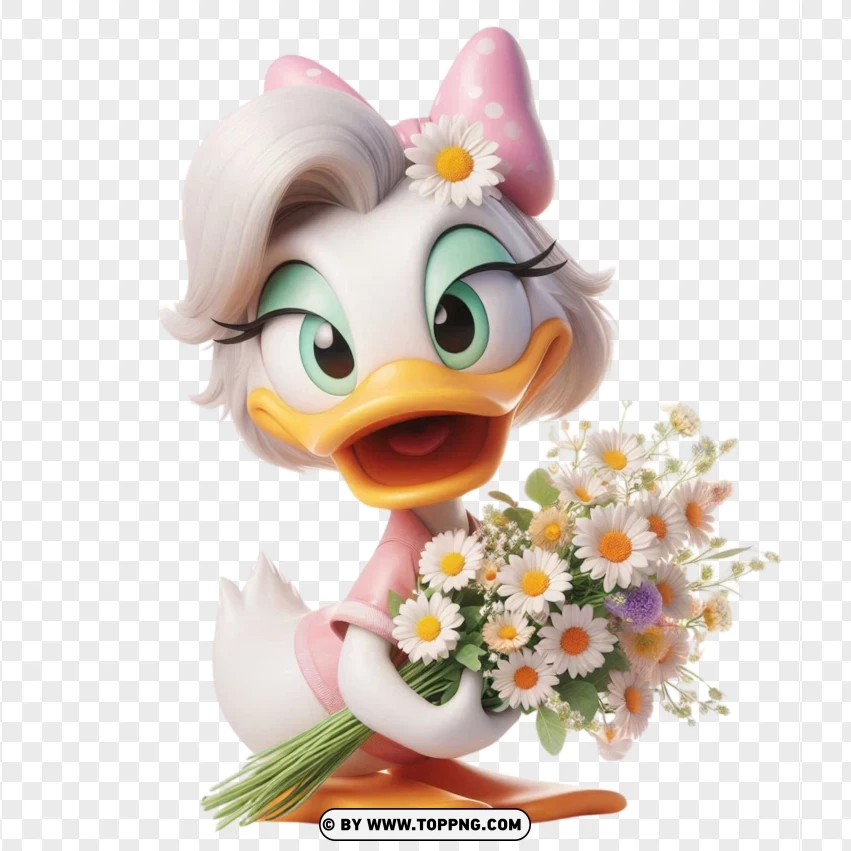 Daisy Duck ,  Character ,  Disney,Cartoon ,  Illustration ,  Isolated ,  Fictional Character 