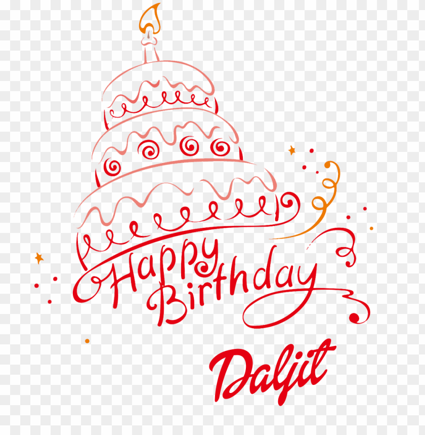 Daljit Happy Birthday Name Png PNG Image With No Background - Image ID ...