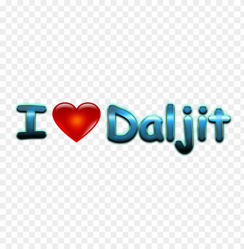 daljit heart name PNG image with no background - Image ID 37868
