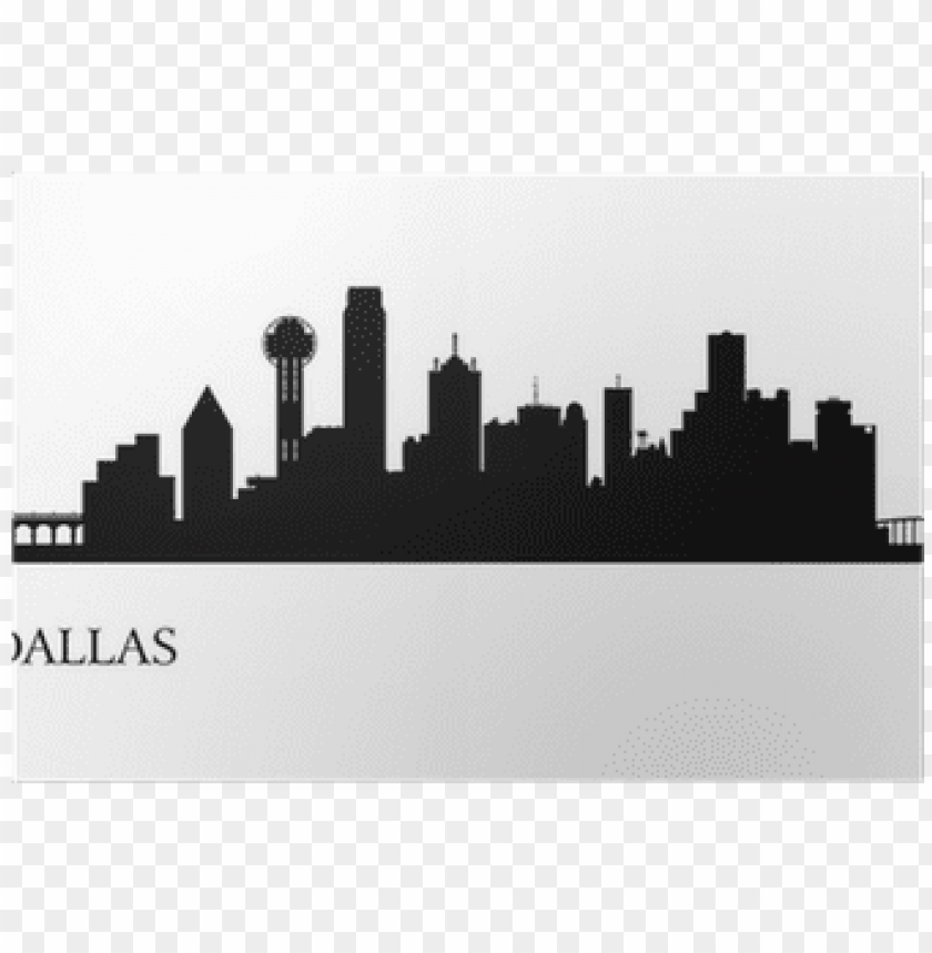 free PNG dallas city skyline silhouette background poster • - scrapbook customs state sightseeing texas stickers PNG image with transparent background PNG images transparent