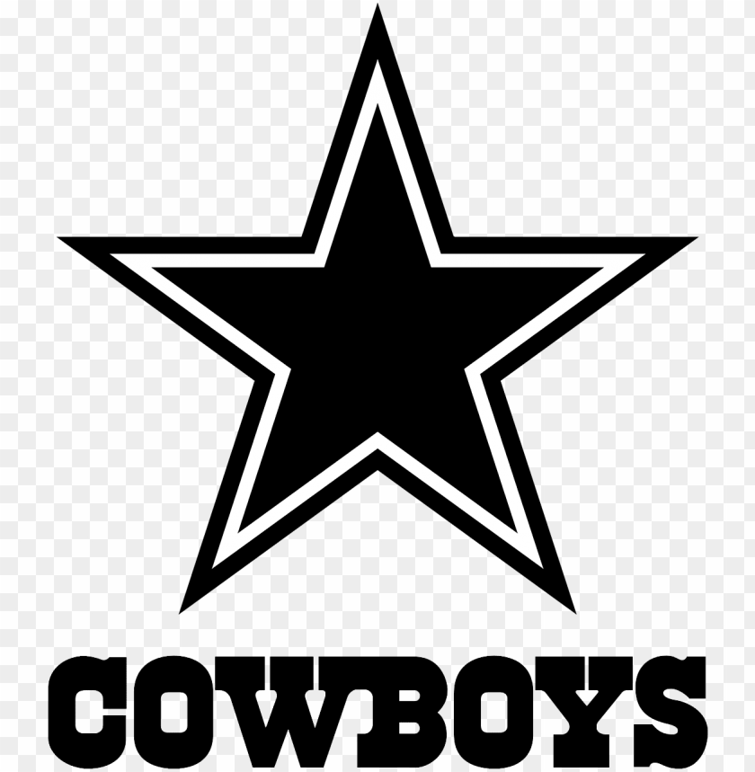 Free download, HD PNG dallas cowboys logo black and white PNG image with  transparent background