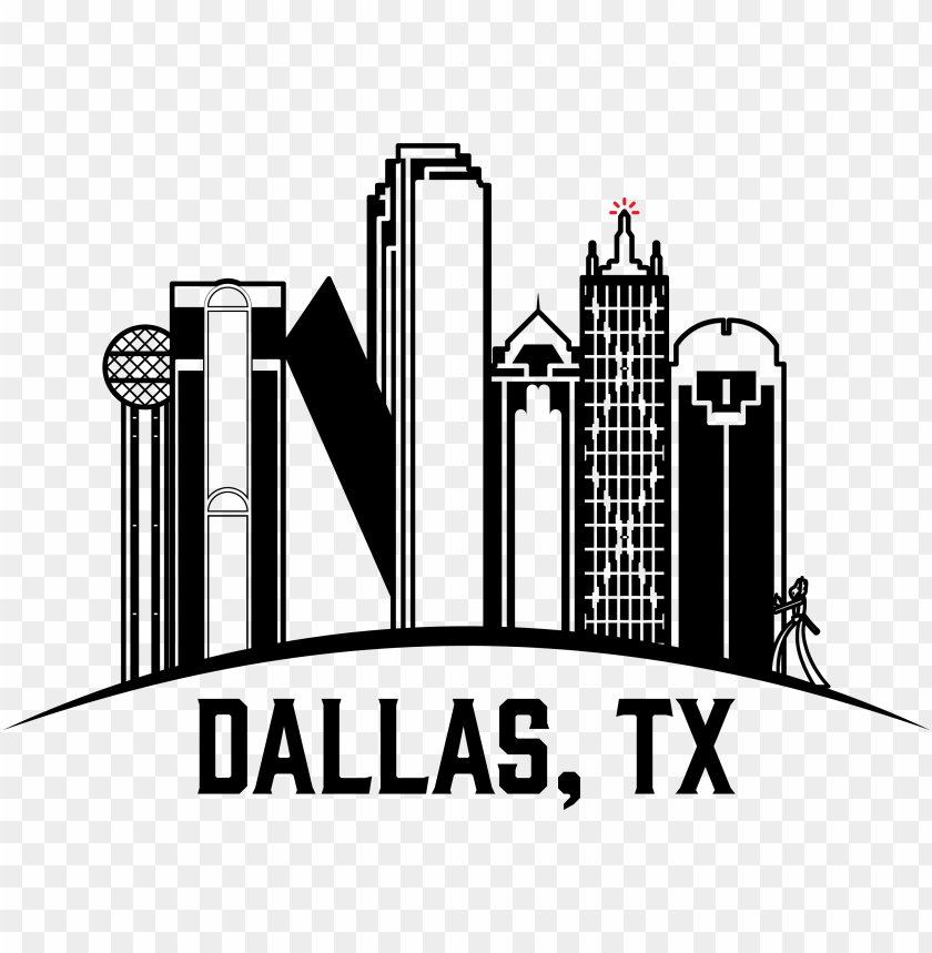 dallas skyline logo PNG transparent with Clear Background ID 289941