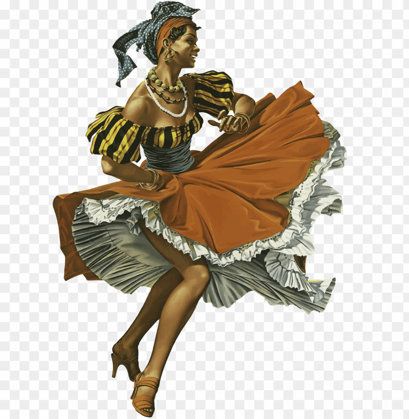 Transparent Background PNG Image Of Dancer Vintage Caribbean - Image ID 69746