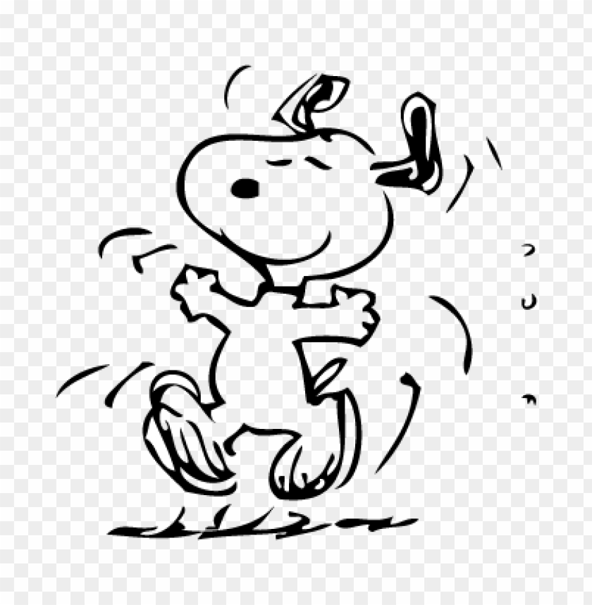 Dancing Snoopy Logo Vector Free