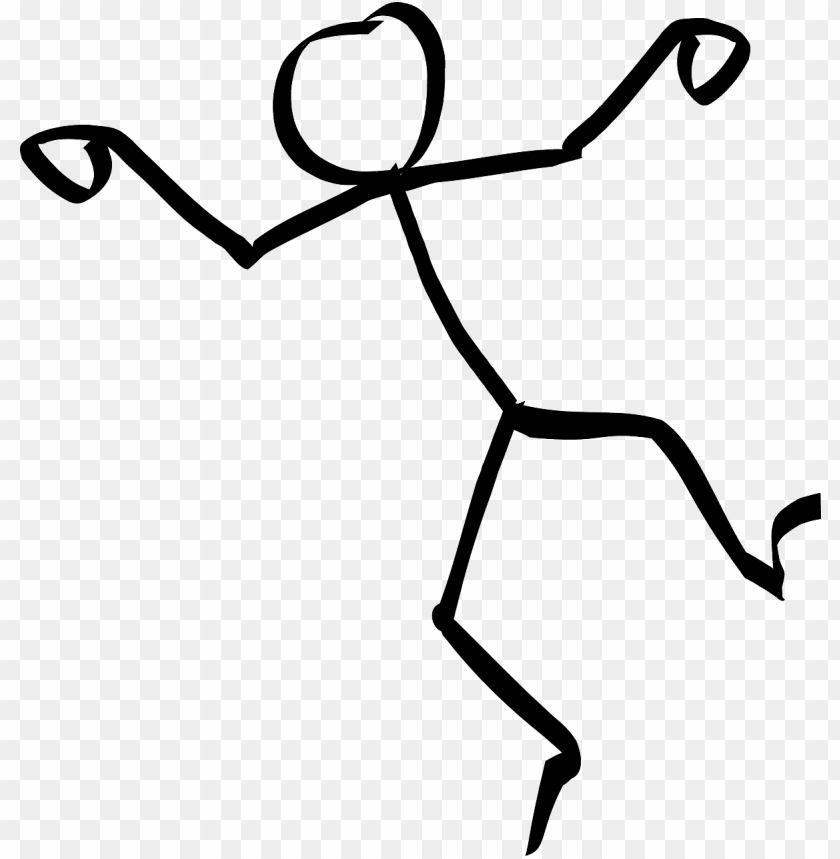 Transparent Background PNG Image Of Dancing Stick Figure - Image ID 70045