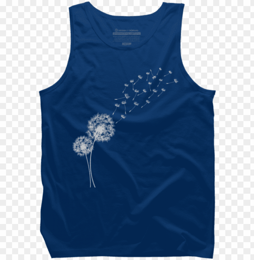 Dandelion Seeds Blowing In The Wind Active Tank Png Image With