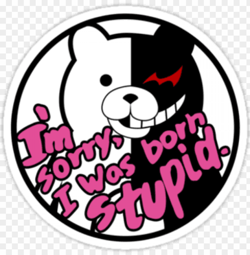 free PNG danganronpa 2 goodbye despair nisa le sticker - i m sorry i was born stupid sticker PNG image with transparent background PNG images transparent