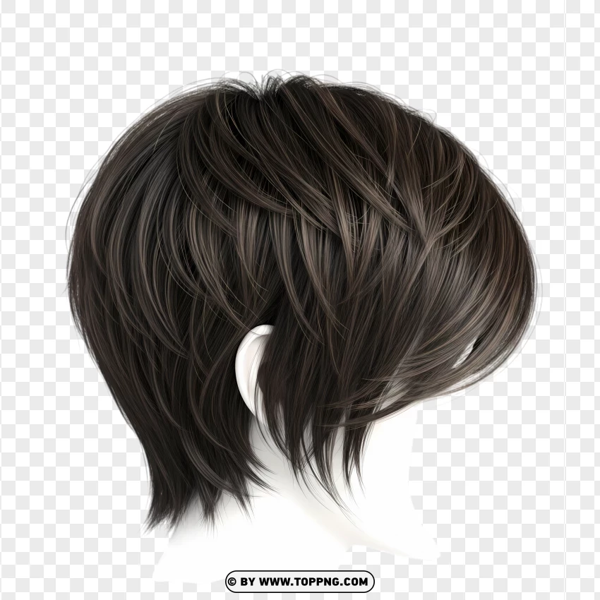 Dark brown pixie cut – short, textured layers