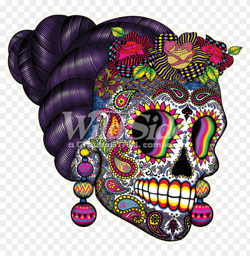 Day Of The Dead Skull - Skulls Day Of Dead PNG Image With Transparent Background