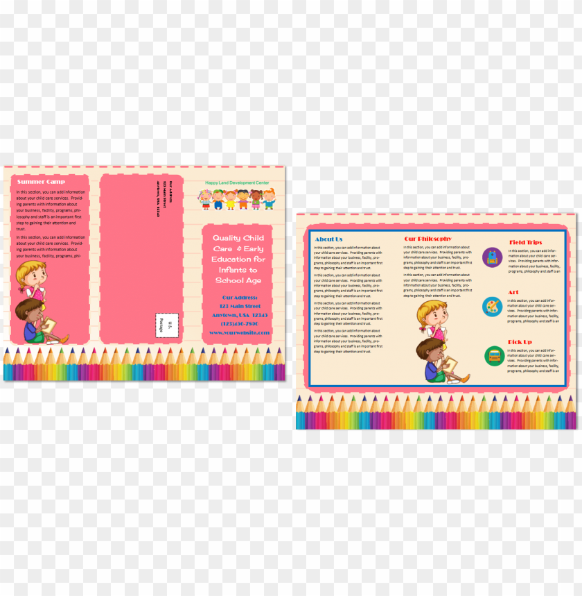 Daycare Brochure Template Png Image With Transparent Background Toppng - daycare decals roblox