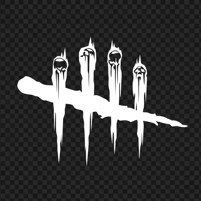 Dead By Daylight White Icon Symbol PNG Transparent Background