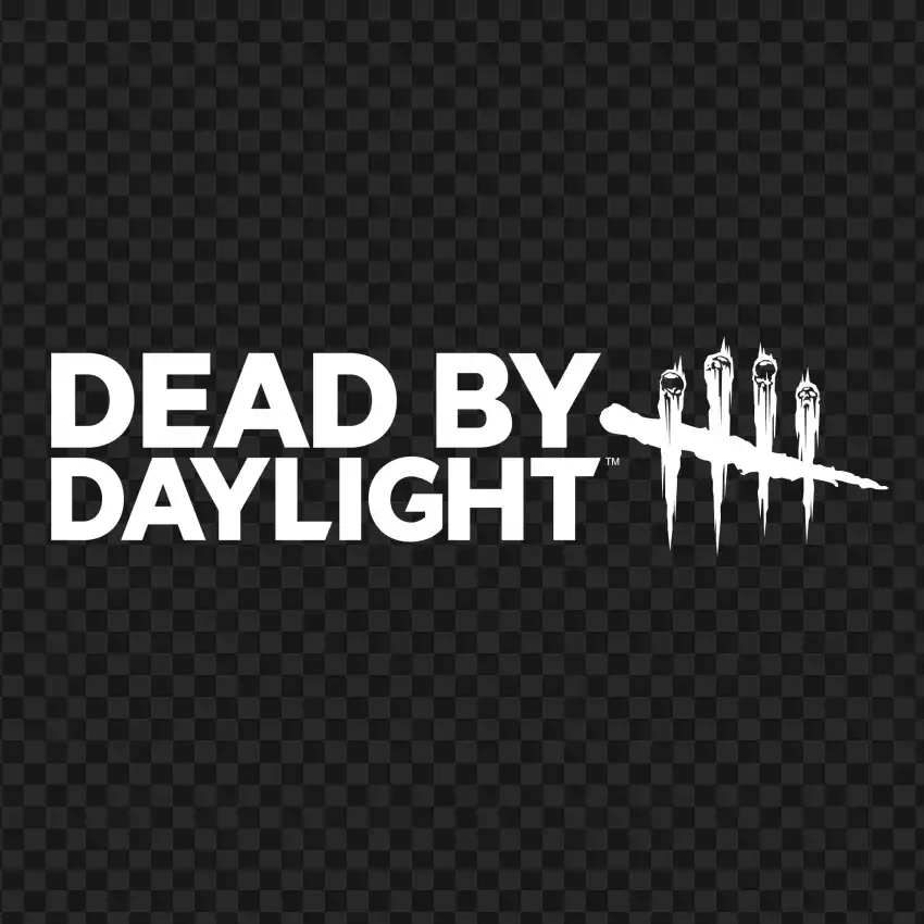 Dead By Daylight White Logo Type Design PNG Transparent Background