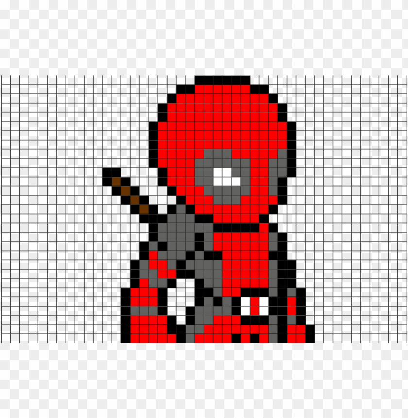 Minecraft Deadpool Pixel Art Grid - Pixel Art Grid Gallery