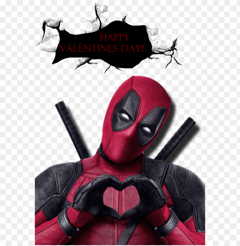 Deadpool Valentines Day Card By Ladyevel On Deviantart Deadpool Valentine's Day Card PNG Image With Transparent Background