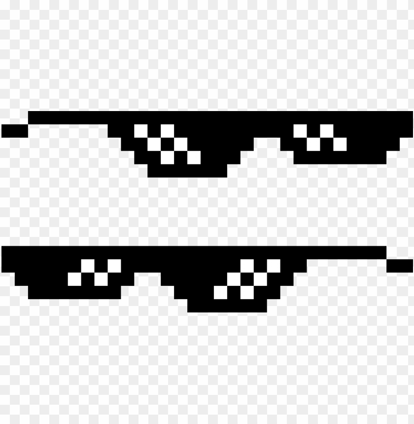 Deal With It Glasses Thug Life Sunglasses PNG Transparent With