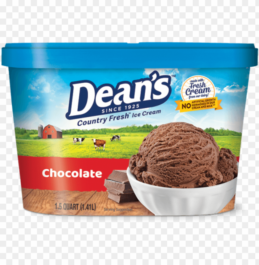 Deans Premium Chocolate Ice Cream - Deans Ice Cream Mackinac Island Fudge - 1.5 Qt Tub PNG Transparent With Clear Background ID 432710