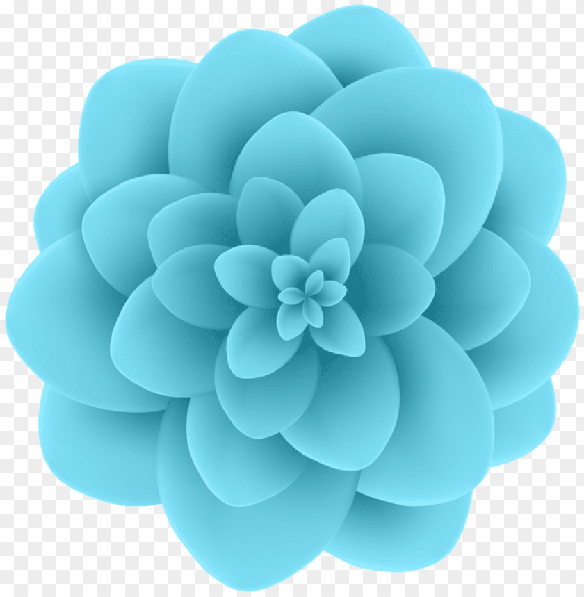 deco blue flower transparent