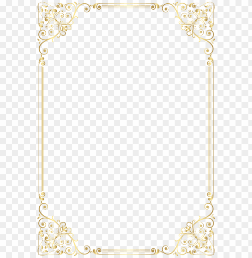 deco frame border golden