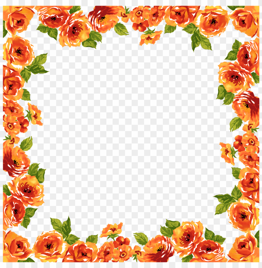 deco frame flowers PNG image with transparent background@toppng.com