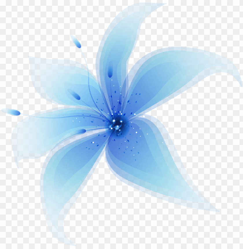 decorative blue flower