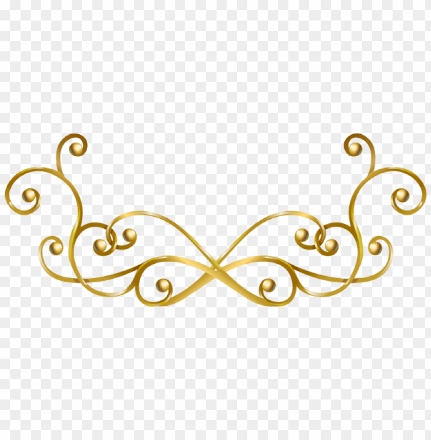 decorative element gold transparent