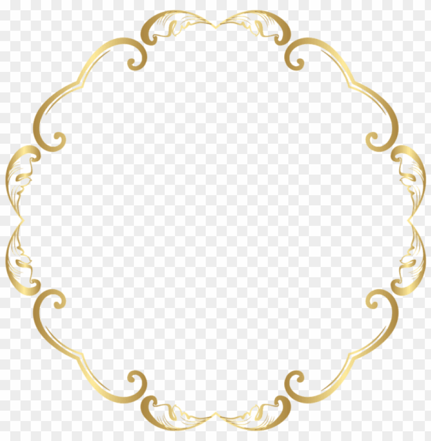 decorative round border frame transparent