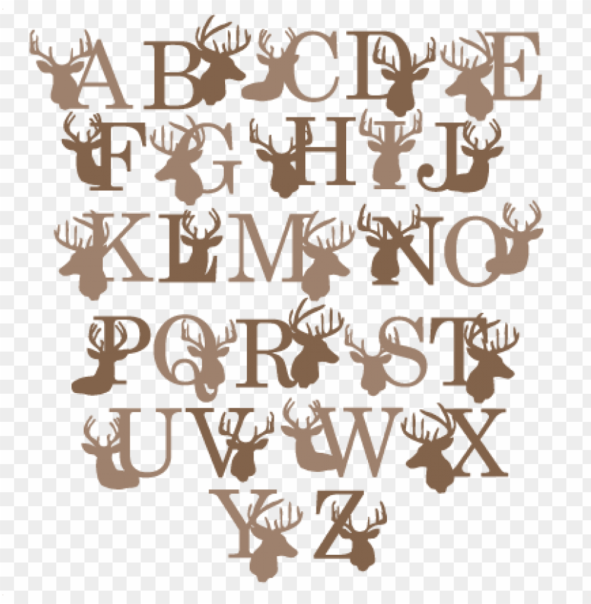 Deer Alphabet Svg Scrapbook Title Winter Svg Cut File - Deer Antler Font Free PNG Transparent With Clear Background ID 215781