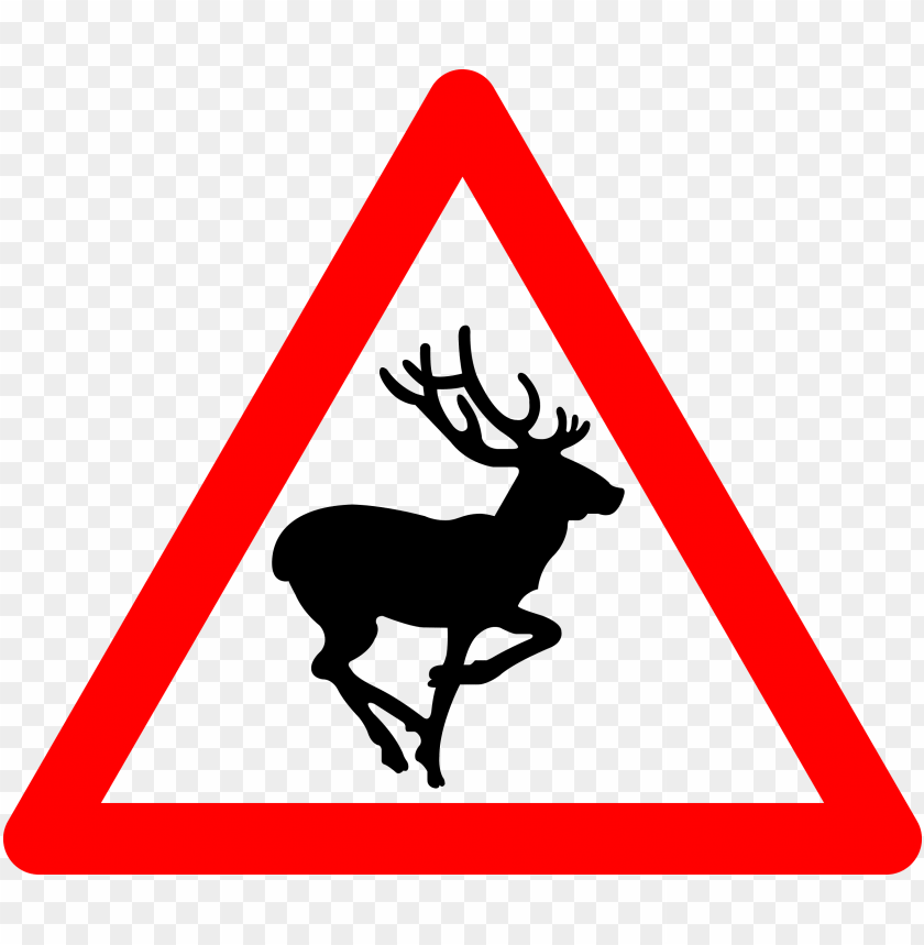 transport, traffic signs, deer traffic, 