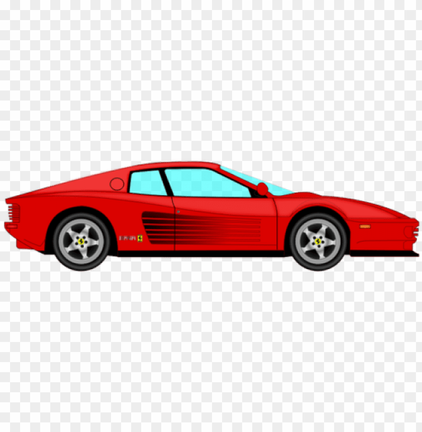 delorean clipart svg - ferrari cartoon PNG image with transparent background@toppng.com