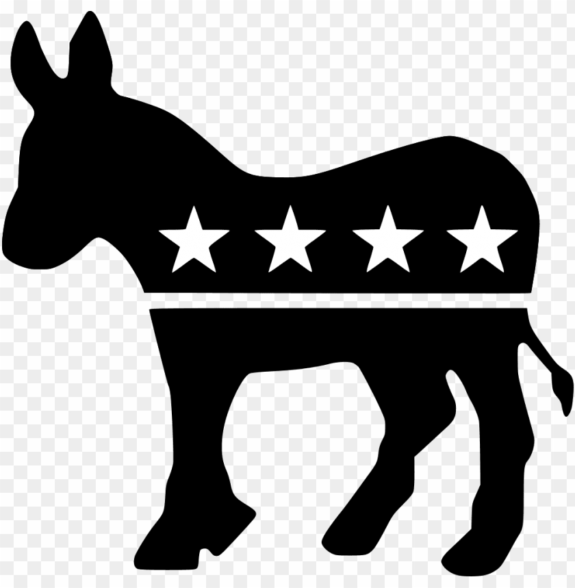 democrats donkey black democratic party logo black and white PNG transparent with Clear Background ID 190923
