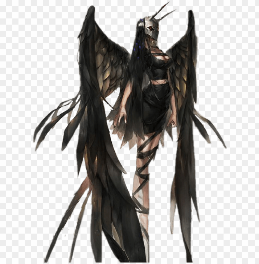 anime girl demon with wings