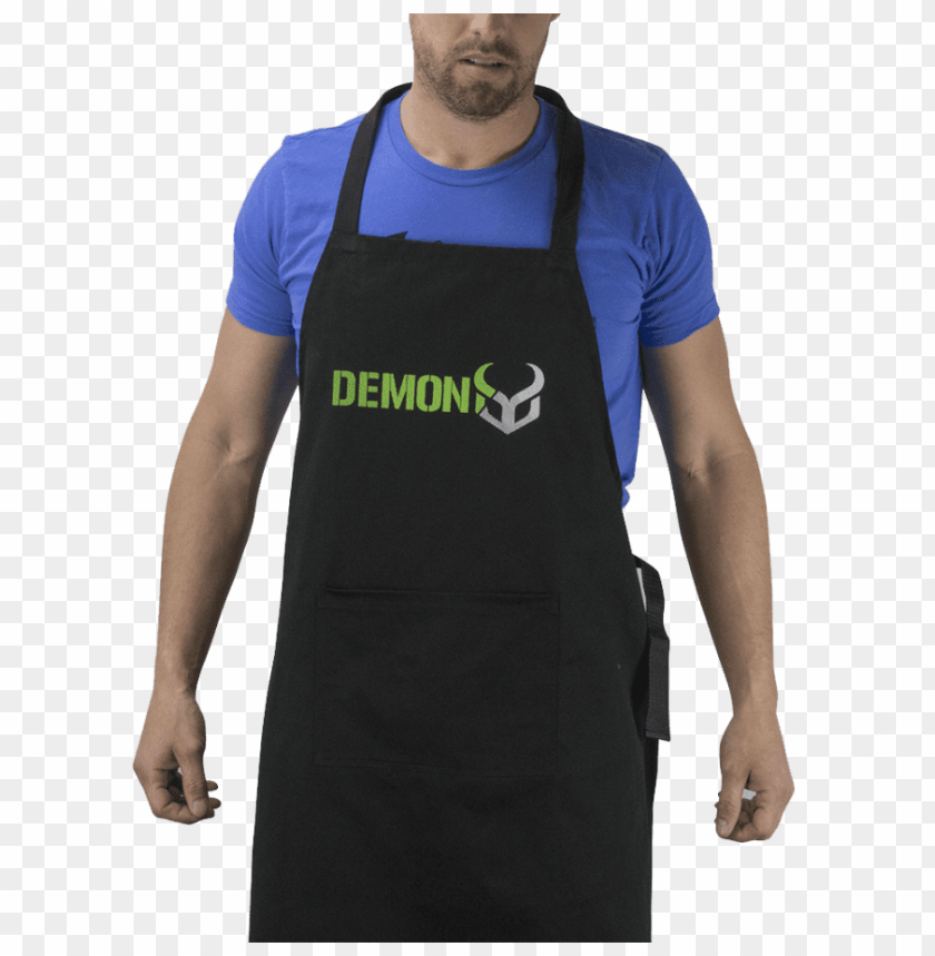 
apron
, 
100% cotton
, 
black
, 
demon
, 
waxing
, 
front accessory pocket

