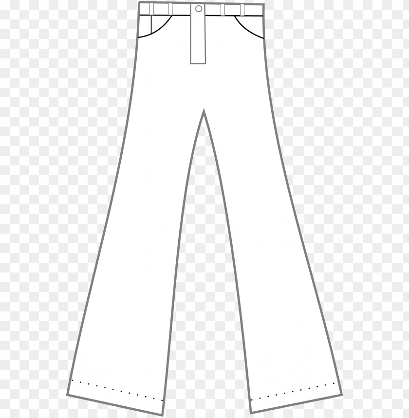 Denim Clipart Long Pants - Black And White Pants Free Clipart PNG Transparent With Clear Background ID 224947