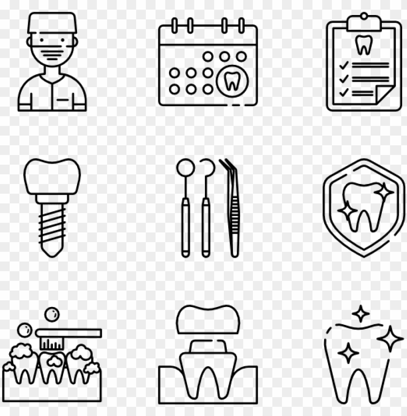 tooth, business icons, food, silhouette, set, logo, restaurant logo