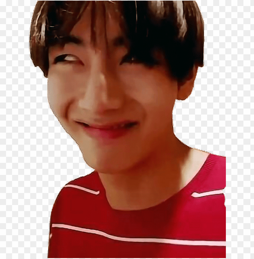 Derp Tae Sticker Thaliwis Taehyung Bts Ugly Face Png Image