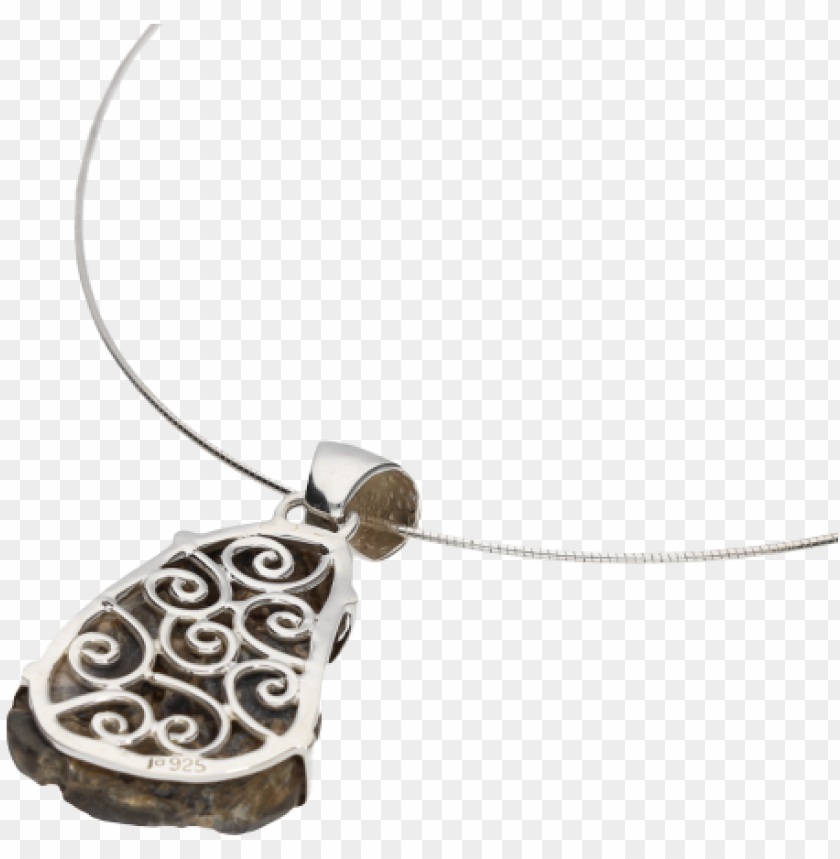 Desert Druzy Sterling Silver Necklace Locket PNG Image With Transparent Background
