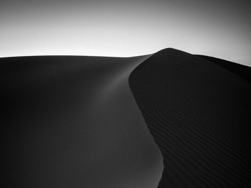 desert, dunes, sand, bw