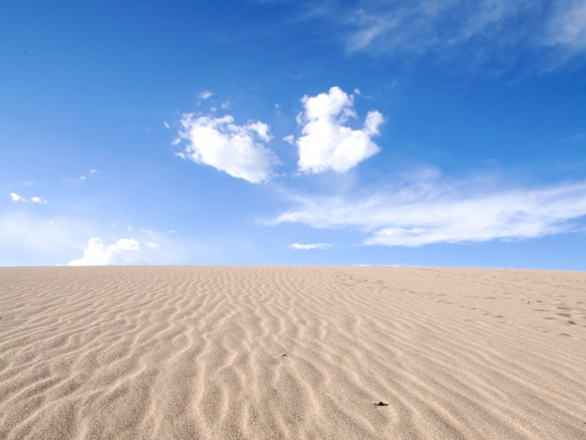 desert, sand, horizon, sky, dunes